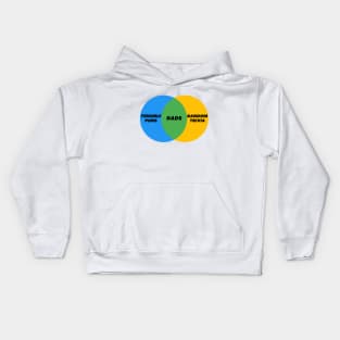 Venn Diagram Dads Dad Jokes Terrible Puns Random Trivia Kids Hoodie